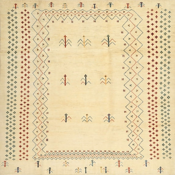 Ahgly Company Indoor Square Contemporary Sun Yellow Solid Area Rugs, 3' Square