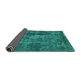 thumbnail image 2 of Ahgly Company Indoor Round Oriental Turquoise Blue Industrial Area Rugs, 5' Round, 2 of 4