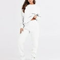 thumbnail image 2 of Fashion Two Piece Sets for Women Casual Color Oversized Sleeve Sets Casual Tops And Pants 2 Piece Outfits Sweatsuit Presents for Womens, 2 of 7
