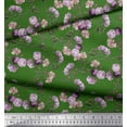 thumbnail image 2 of Soimoi Viscose Chiffon Fabric Leaves & Peony Floral Print Fabric by The Yard 42 Inch Wide, 2 of 3