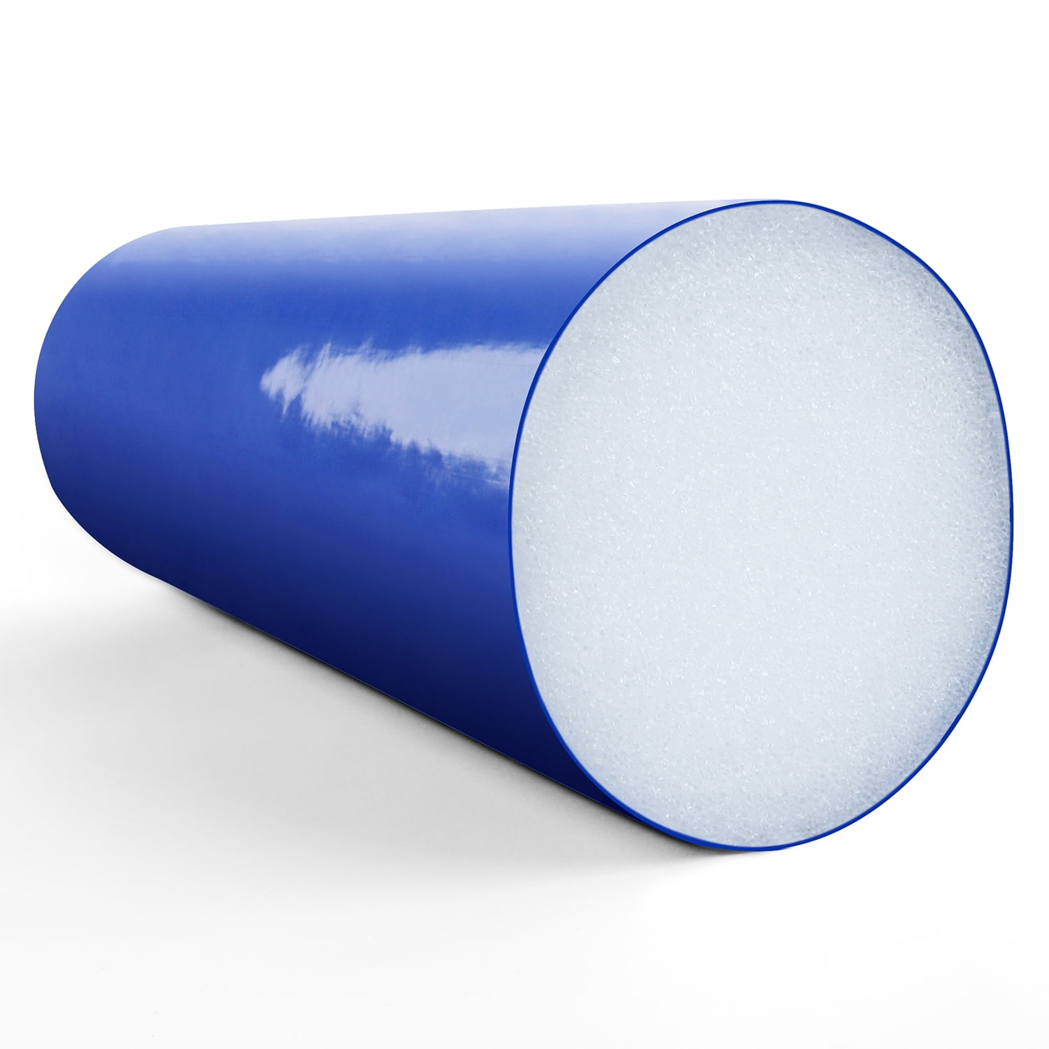 CanDo Premium TufCoat Blue Coated HalfRound Foam Rollers for Muscle Restoration, Massage