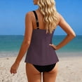 thumbnail image 5 of Jsaierl 2 Piece Tankini Swimsuits Women High Waisted Summer Cute Print Push Up Swimwear Athletic Tankini Tops with Pants Tankini Bathing Suits S-2XL, 5 of 8