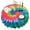 Colorful Tie Dye-2, variant on Colorful Tie Dye Pattern Round Tablecloth 60"x60",Wrinkle Wipeable Table Cloth for Kitchen Dining Room Picnic Patio Party