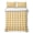 Mustard Yellow, Maize, variant on 3 Pieces Queen Quilt Set,Classic Yellow White Grid Soft Bedding Sets with 1 Quilt & 2 Pillow Shams,Minimalist Geometric Plaid Summer Bedspread Lightweight Coverlet Comforter for All Season