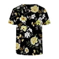 thumbnail image 5 of Tejiojio Essentials Short Sleeve Clearance Lady's Summer T-Shirt Women Cold Shoulder Butterfly Print Plus-Size Shirt Blouse Tops, 5 of 6