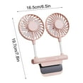 thumbnail image 3 of PALIFEUR Monitor Fan with 2 Rotatable Heads, 3 Speeds USB Desk Fan, Adjustable Small Fan, Lightweight Portable Fan for Office Desk & Laptop, 3 of 5