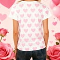 thumbnail image 4 of Womens Mens Valentines Day Graphic Tees Short Sleeve Couple Bow Tee Shirts Valentine Boyfriend Girlfriend Matching Tops, XL White, 4 of 7