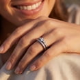 thumbnail image 3 of Pompeii 1/2ct 3 Stone Engagement Wedding Ring Set 14K White Gold (H/I,I2-I3), 3 of 3