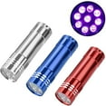thumbnail image 2 of UV Flashlight under $5! CQCYD Mini UV Blacklight Flashlight, 9 LED Ultraviolet Torch for Money Detection Leak Finding, Aluminum Alloy UV Light for Nail Curing Inspection, Portable UV Lamp for DIY, 2 of 9