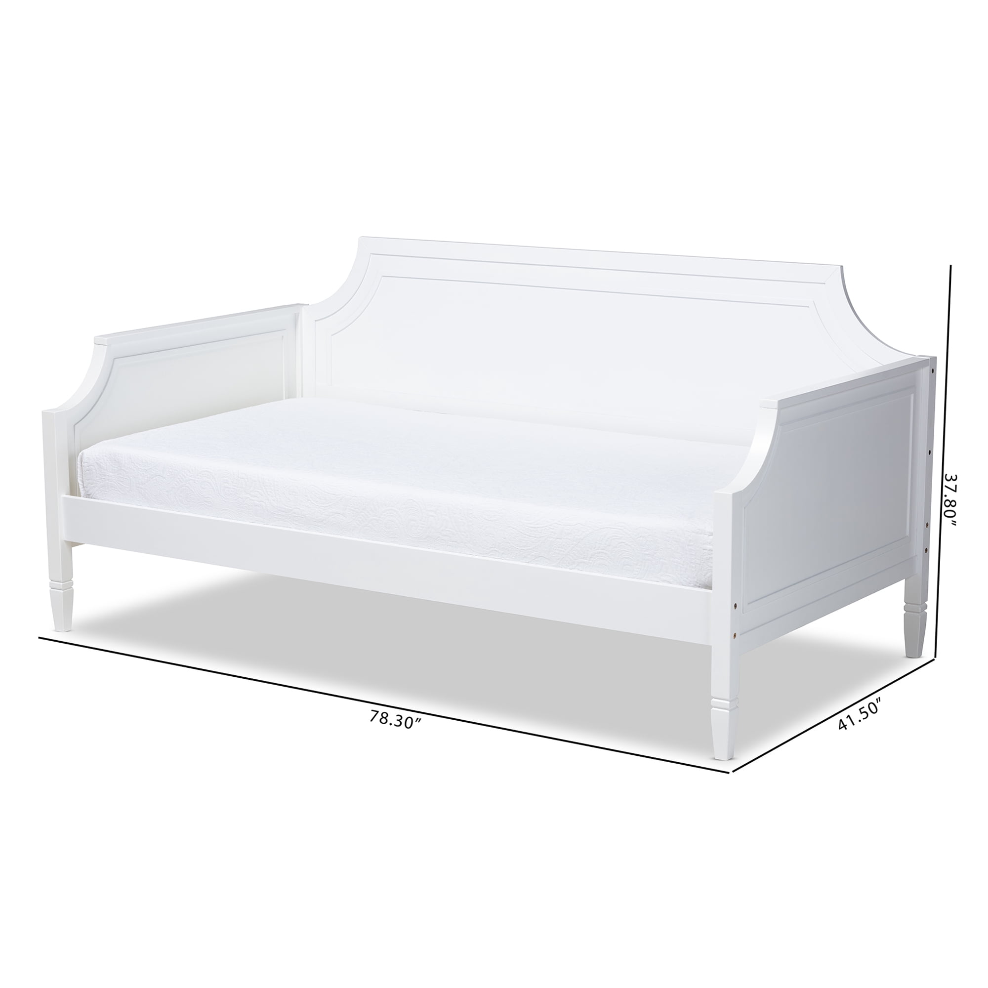 Baxton Studio Mariana Classic and Traditional White Finished Wood Twin Size Daybed