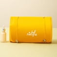 thumbnail image 1 of Vintage Fashion Creative Simple Retro Hanging Storage Bag Makeup Case Foldable Cosmetic Bag Travel Toiletry Bag YELLOW, 1 of 1
