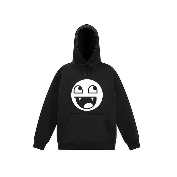 Epic Face Domo Kun Funny Meme Design Fashion Print Hoodie Men Women Long Sleeved Loose Hoodies Winter Hip Hop Simple Pullover