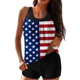thumbnail image 2 of LEKWK Womens Halter Tankini Swimsuits with Shorts Tummy Control Two Piece Bathing Suits Patriotic Summer Outfits, 2 of 5