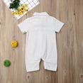 thumbnail image 5 of Seyurigaoka Newborn Babies Single Breasted Chest Pocket Romper for Party Wedding Beach, 5 of 7