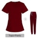 thumbnail image 1 of Traje quirúrgico con escote en V dividido, ropa de hospital para mujeres, ropa de cepillado de manos, ropa de trabajo de enfermera de manga corta elástica con estampado, 1 of 6