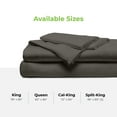 thumbnail image 6 of Cariloha Resort Bamboo Viscose 4-Piece Bed Sheet Set - Cooling, Odor-Resistant, Sustainable, Hypoallergenic, Soft and Durable - Flat and Fitted Sheets and Two Pillowcases - California King - Onyx, 6 of 7