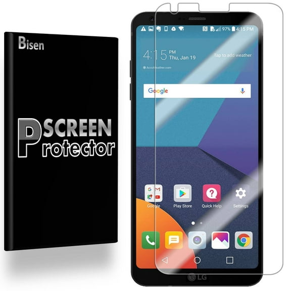LG V30 [3-Pack BISEN] Screen Protector, Full Coverage, Edge-To-Edge Protection, HD Clear, Anti-Scratch, Anti-Shock