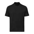 thumbnail image 4 of Mens Mock Neck T Shirts Short Sleeve Mock Turtleneck Undershirt Loose Fit Summer Casual Basic Tees Black, 4 of 8