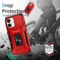 thumbnail image 3 of Funda para GANGXUN iPhone 16 Plus - Soporte metálico, Función magnética, Rojo, 3 of 5