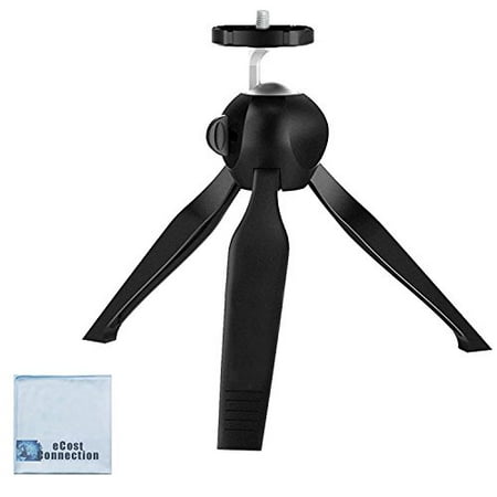 eCostConnection Mini Compact Tripod with Rotating head for Canon, Sony, Nikon, GoPro & more compact cameras, DSLR's and iPhone, android devices + Microfiber (Best Compact Travel Tripod)