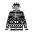 thumbnail image 5 of Sudadera con capucha con estampado tribal azteca antiguo retro para hombre, sudadera informal de calle en blanco y negro con estampado 3D, jersey de manga larga, 5 of 5