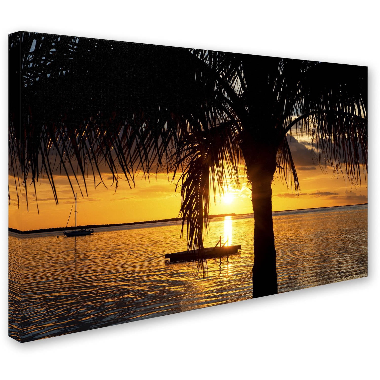 Trademark Fine Art "Peaceful Sunset" Canvas Art by Philippe Hugonnard