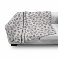 thumbnail image 2 of Donuts Soft Flannel Fleece Throw Blanket, Yummy Smiling Doughnuts with Crowns, Cozy Plush for Indoor and Outdoor Use, 70" x 90", White Baby Pink, by Ambesonne, 2 of 5
