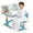 Blue #1, variant on YNCE 2025 New Updated Kids Desk and Chair Set, Height Adjustable Astronaut Pattern Children School Desk with Shelf & Large Drawers, Kids Writing Study Table for Boys Girls 3+