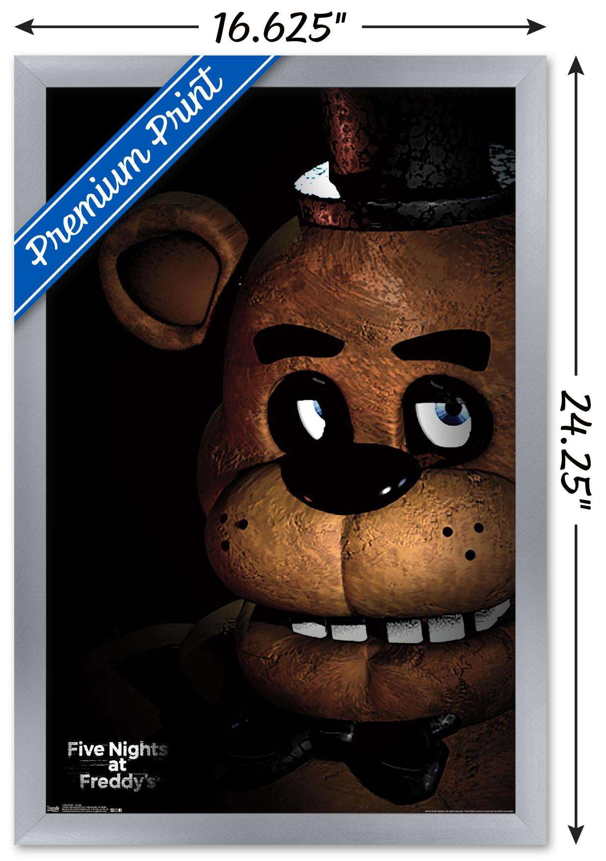 Trends International Five Nights at Freddy's: Security Breach - Group Wall  Poster, 22.375 x 34, Silver Framed Version