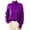 Purple, variant on qucoqpe Women's Long Sleeve Turtleneck Cozy Cable Knit Sweater Casual Loose Pullover Jumper Tops