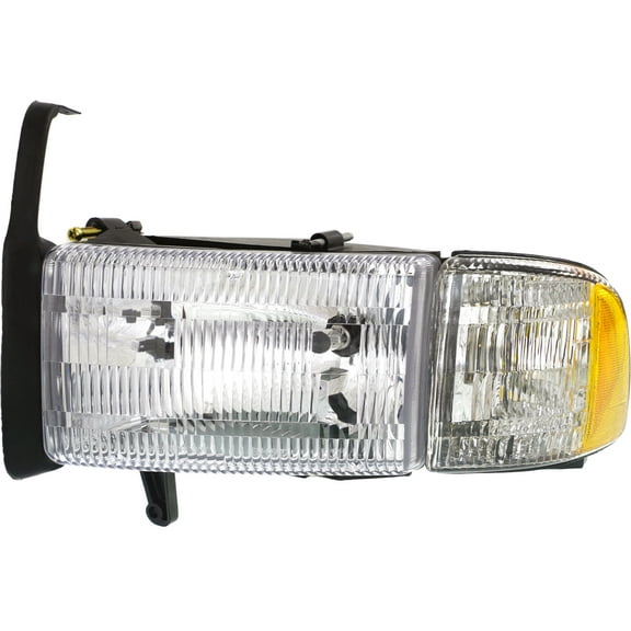 Headlight Compatible With 1994-2002 Dodge Ram 3500 2500 Left Driver Halogen With bulb(s)