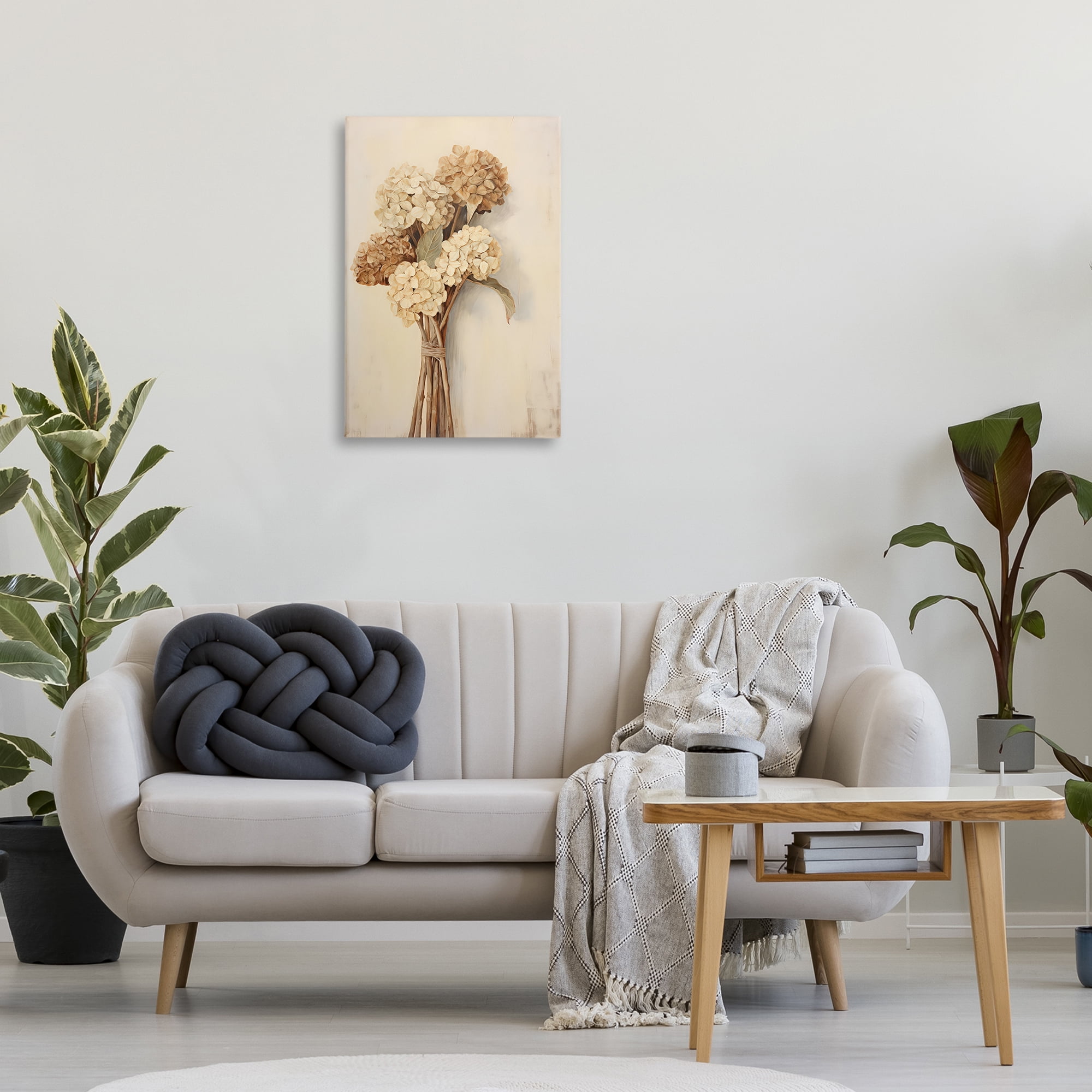 Stupell Industries Vintage Hydrangea Bundle Plants & Flowers Painting Wrapped Canvas Art Print Wall Art, 20 x 30