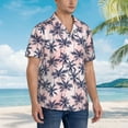 thumbnail image 6 of Uemuo Tropics Palm Trees Printed Regular Fit Short Sleeve Casual Hawaiian Shirt for Men,Aloha shirt,Tropical shirt,Floral print shirt,Vacation Beach shirt-Large, 6 of 9
