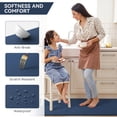 thumbnail image 4 of Buganda Kitchen Rugs and Mats, Sets of 2 Non Slip Waterproof kitchen Rugs, Anti Fatigue Kitchen Mats for Floor, 17.3"x59"+17.3"x29", Blue, 4 of 9
