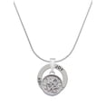 thumbnail image 1 of Delight Jewelry Silvertone Love Square - Round Seal Joy Ring Charm Necklace, 18", 1 of 4