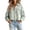 Blue, variant on Boho Striped Button Down Shirt for Women, Vintage Long Sleeve Puff Sleeve Blouse, Oversized Loose Fit Casual Tops, Fall Fashion Tunic Blue L