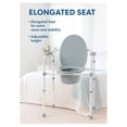 thumbnail image 5 of 3-in-1 Bedside Commode Chair with Elongated Seat – Steel Folding Frame, 7.5 QT Bucket, 350 lb Weight Capacity, Clip-On Toilet Seat, Bathroom Safety Aid for Seniors, Tool-Free Assembly, 5 of 6