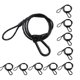 thumbnail image 1 of 10pcs/lot Black 3mm*70cm Cable Safety Steel Lock Wire Safe Rope Locks Led Par Light Duty Quick Release Pin Flexible Thin, 1 of 5