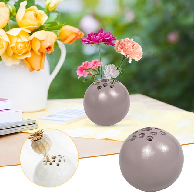 Florero hecho a mano Flor Ambiente familiar Florero decorativo Florero redondo Adorno de arreglo Wmkox8yii HKAHFKAH1036