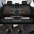 thumbnail image 5 of 2015 for BMW 320 Seat Cover, Black and Brown Car Seat Covers, Faux Leather Full Set of 5 Seats With Lumbar Support Beautify Interior, Protect Car Seats, 5 of 7