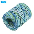 thumbnail image 3 of Uxcell 219 Yards Raffia Ribbon Raffia Craft Ribbon Paper Twine Wrapping Ribbon, Dark Blue/Green, 3 of 7