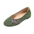 thumbnail image 3 of YOUYEDIAN Loafers for Women Fashion Slip On Round Toe Casual Low Heel Floral Deco Flats Versatile Comfy Dress Shoes, 3 of 5
