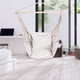 thumbnail image 5 of Silla columpio colgante portátil con 2 cojines de asiento, hamaca colgante de lona 330Bls para interior, balcón, dormitorio, exterior, patio blanco Macarena columpio hamaca, 5 of 7