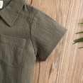 thumbnail image 6 of Kaprioy Baby Boys Clothes Set 6M 12M 18M 24M 3Y Infant Boys Button-Down Shirt Tops + Cotton Gauze Shorts Summer Outfit 2PCS with Pockets, 6 of 6
