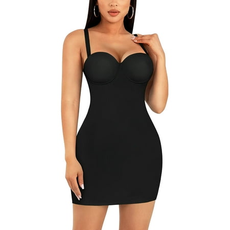 

Molutan Full Slip Shapewear Bodysuit for Women Under Dress Lingerie Slimming Body Shaper Built In Bra Cami Tummy Control Girdle