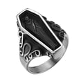 thumbnail image 4 of Anillo de ataúd humano Gótico Retro Personalizado Cool Metal Cóctel Joyería Regalo Anillos de Anillo de declaración para hombres Mujeres Pareja 8 Fernando Anillo de ataúd humano, 4 of 7