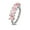 Pink, variant on Cartilage Nose Bendable Hoop with 5 Illuminating Stones Lined Set Design