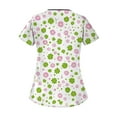 thumbnail image 5 of NAMTYQX Scrubs for Women Casual Loose Fitting Asymmetric V Neck Stretch Light Short Sleeve Green Size 3XL, 5 of 6