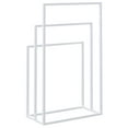 thumbnail image 2 of vidaXL Towel Rack White Iron Medium Towel Rack Rectangular Modern, 2 of 6