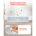 thumbnail image 3 of VEVOR 18-Inch Floor Registers, 10-Pack Baseboard Registers,HVAC Heavy-Duty Walkable Iron Floor Vents,Rustproof Anti-Peeling Air Vents Deflector Adjustable with Metal Damper for Home & Office,White, 3 of 9